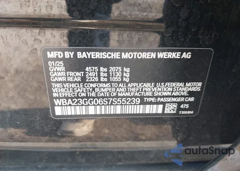 2025 BMW 228 Gran Coupe xDrive из США, поврежденный, VIN WBA23GG06S7S55239